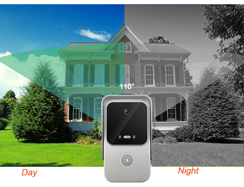 VIDEW 7 Inch Video Intercom System Door Phone Tuya Digital Doorbell with  Camera and Monitor RFID Access Door Bell for Home Villa